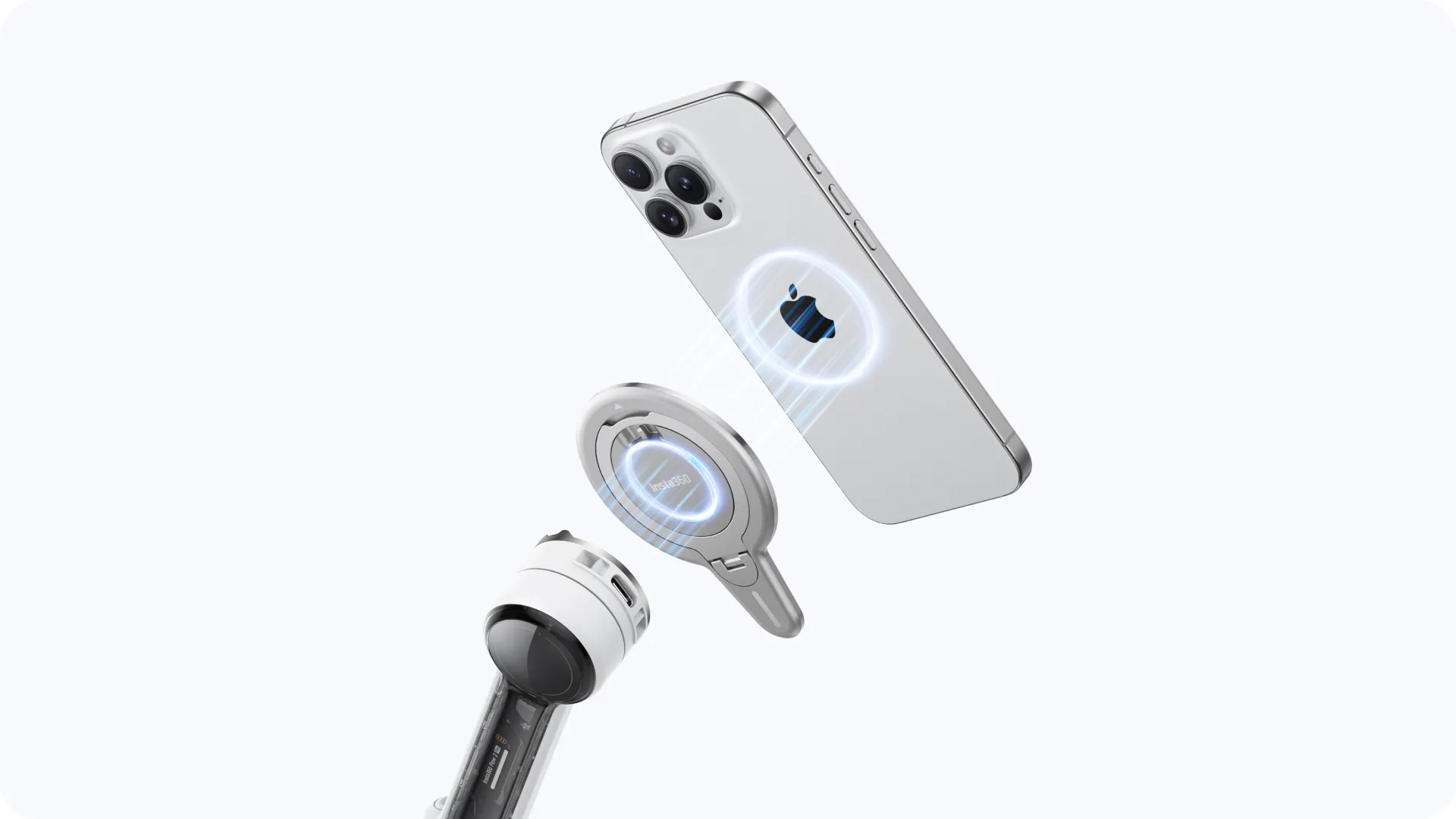 Suport magnetic cu stand pentru telefon Insta360