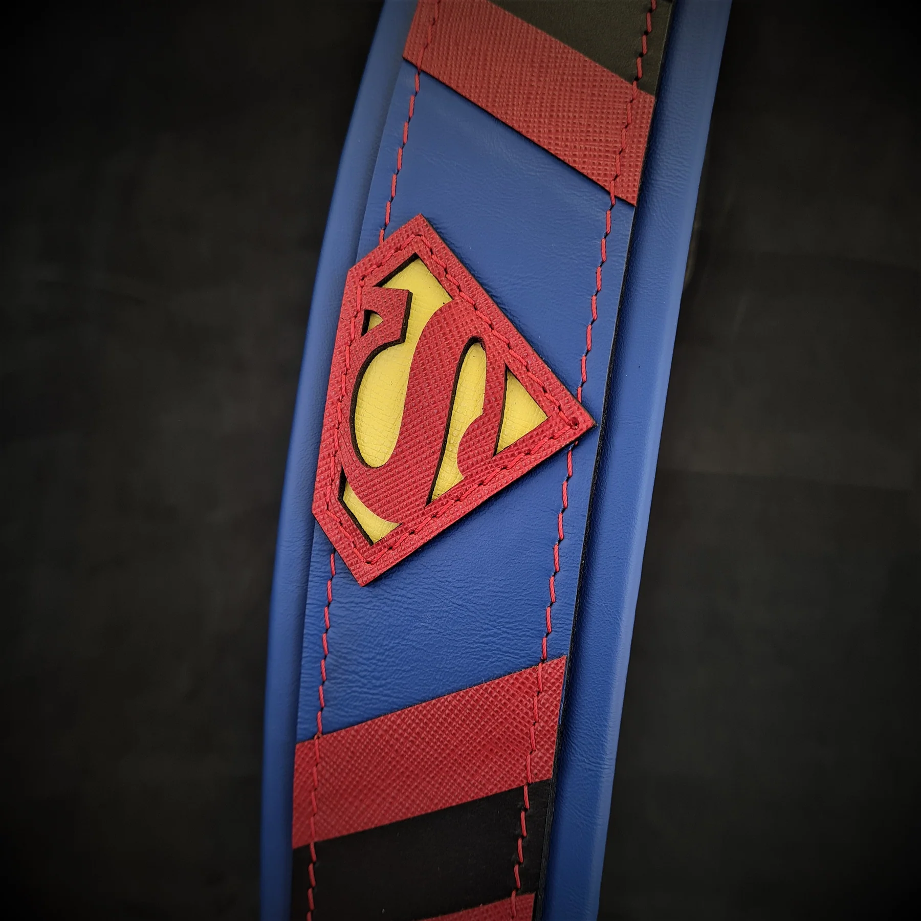 Petshop - Zgarda Superman, Piele Naturala, M