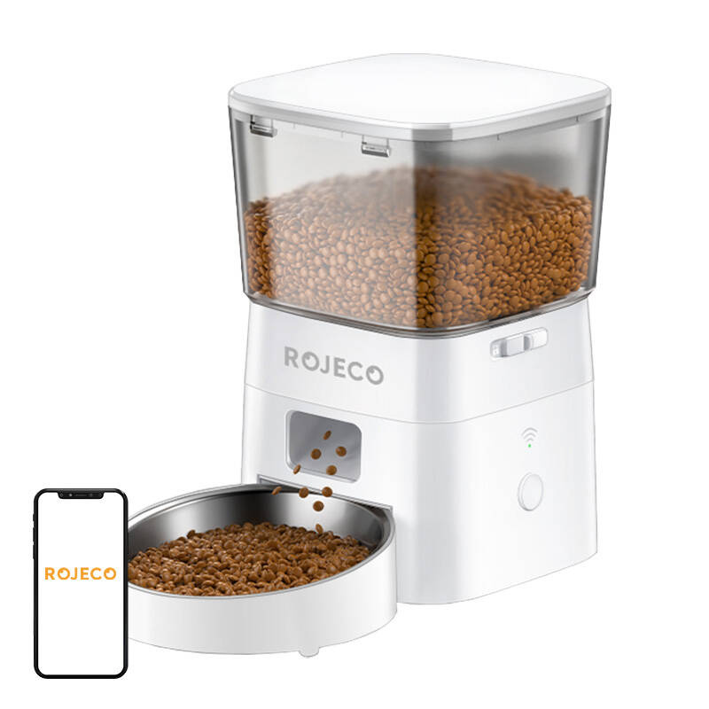Castroane si adapatori animale - Dispenser hrana automat pentru animale de companie Rojeco 2L Versiunea WiFi