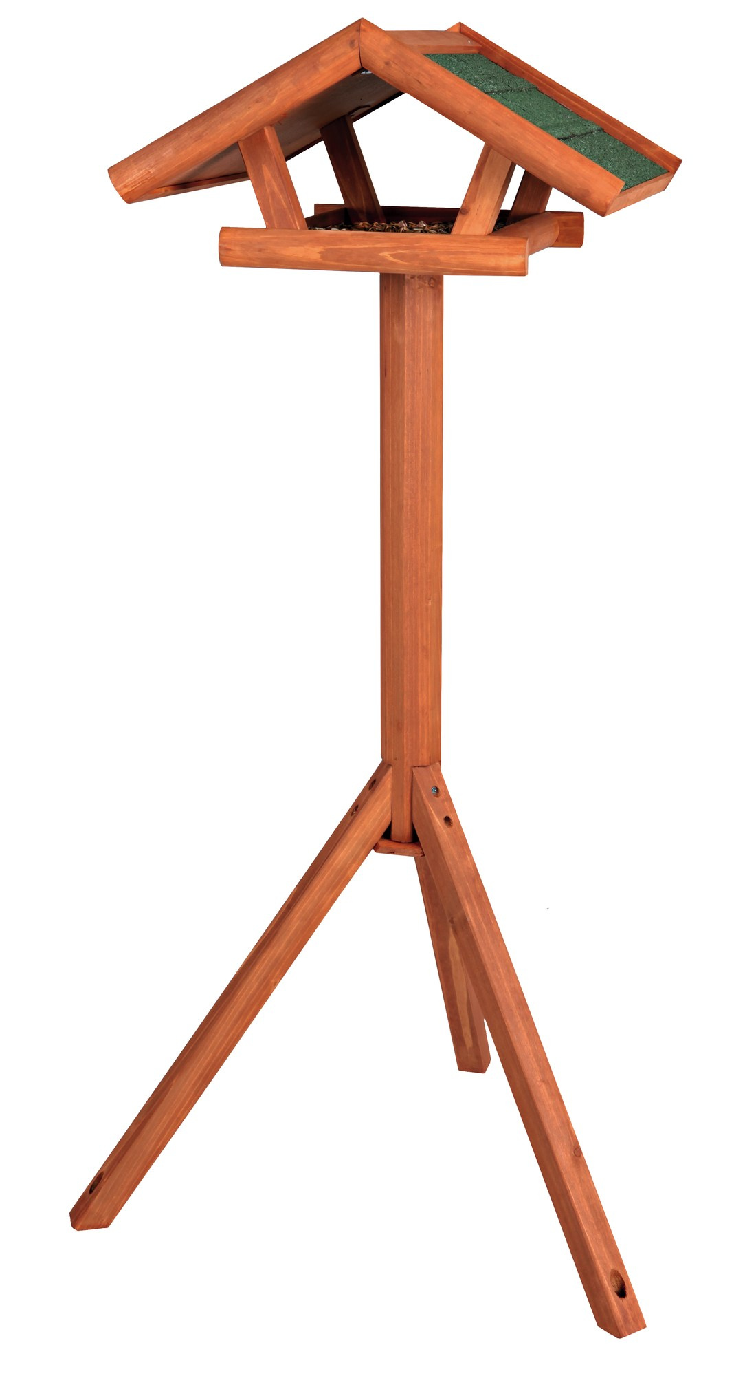 Castroane si adapatori animale - Hranitor Exterior, Natura, cu Suport, 46 x 22 x 44 cm/1.15 m, Maro