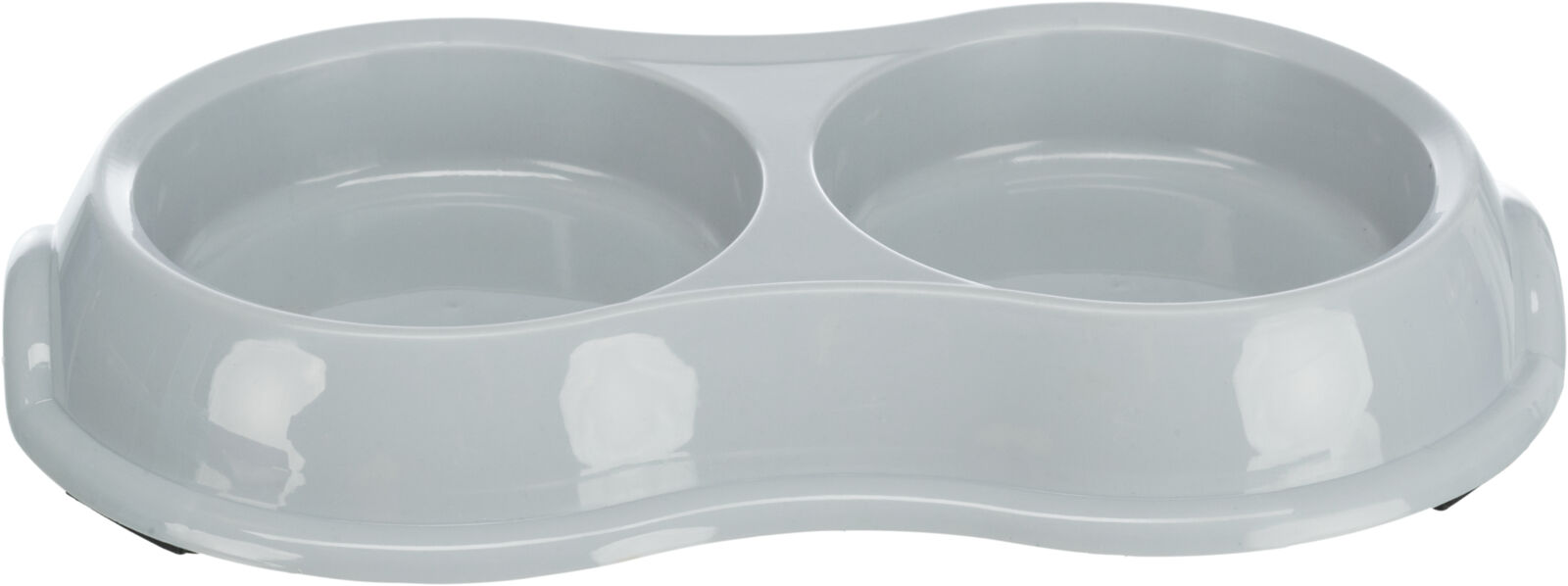 Castroane si adapatori animale - Castron Plastic Dublu Pentru Pisici, Antiderapant, 0.2 l/11 cm, Diverse Culori