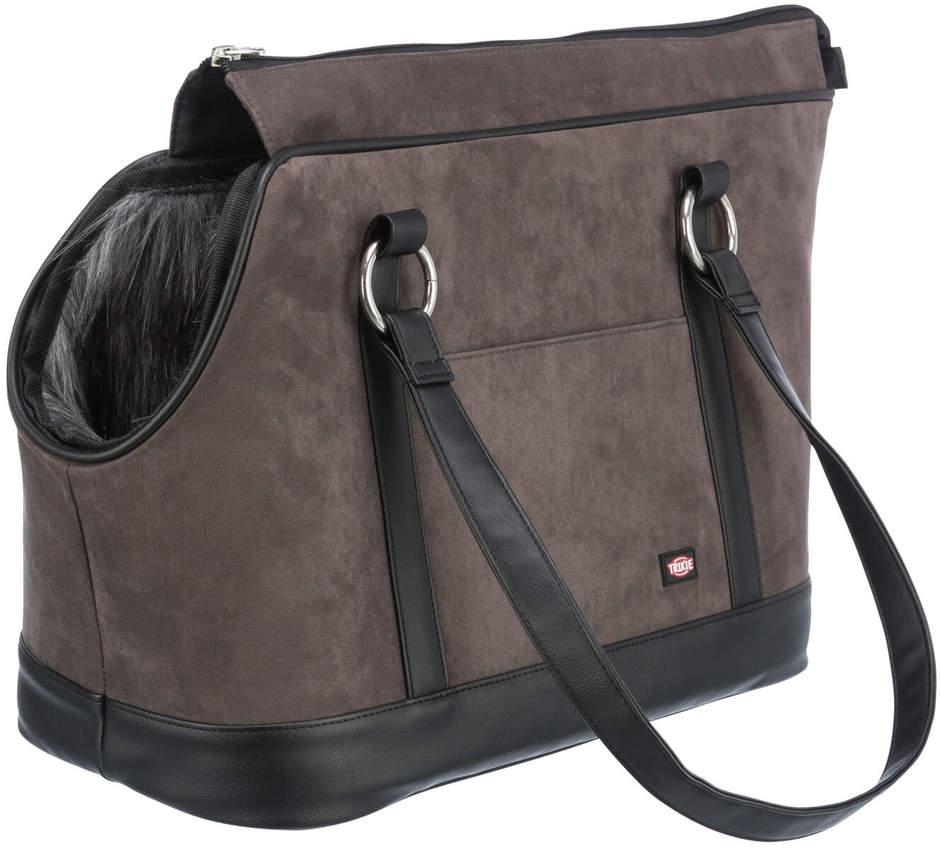 Petshop - Geanta de Transport, Alfie, 21 x 30 x 43 cm, Pana la 7 kg, Gri