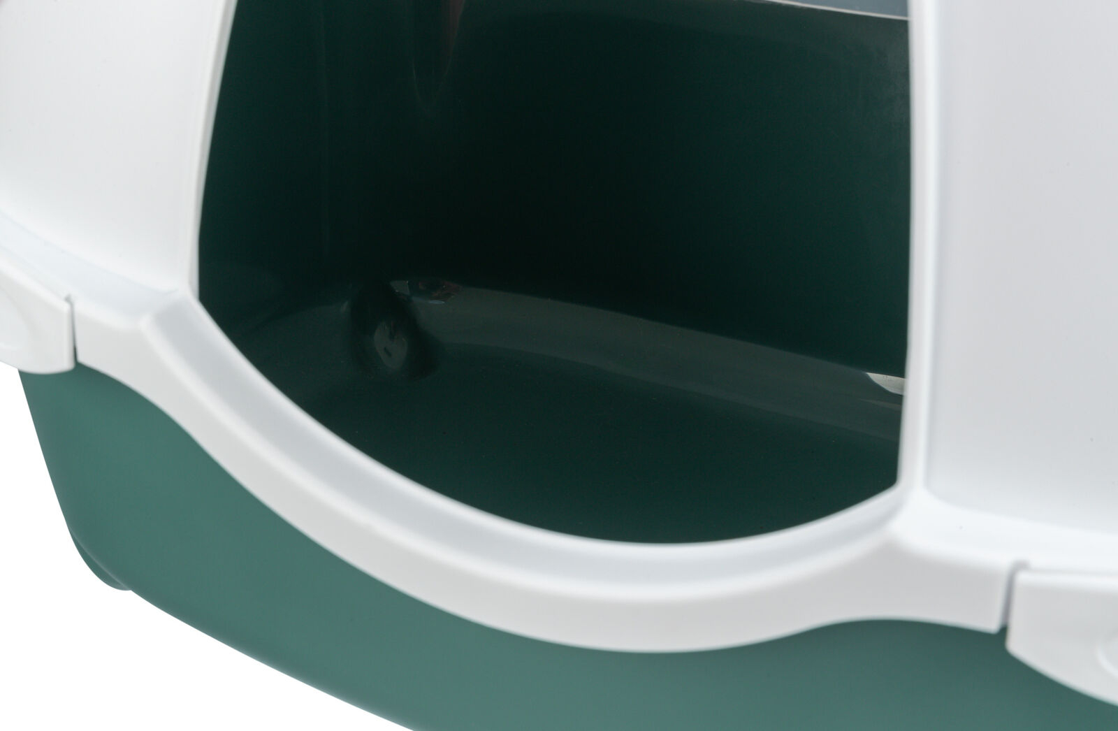 Litiera Davio Top, Cu Capac Si Filtru De Carbon, 56 x 39 x 39 cm, Verde/Alb [3]