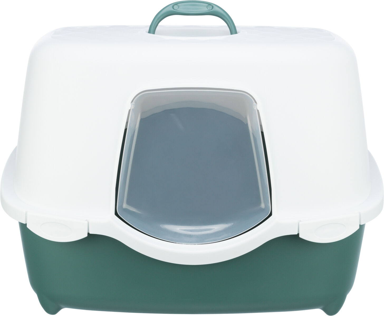 Litiere - Litiera Davio Top, Cu Capac Si Filtru De Carbon, 56 x 39 x 39 cm, Verde/Alb