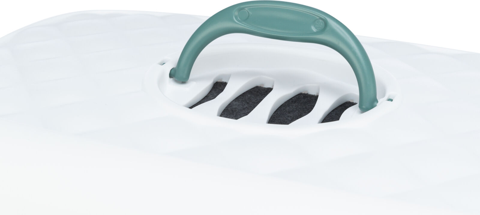 Litiera Davio Top, Cu Capac Si Filtru De Carbon, 56 x 39 x 39 cm, Verde/Alb [2]