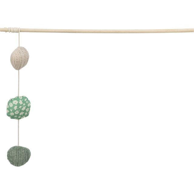Petshop - Jucarie Pentru Pisici, Undita Cu 3 Mingi, 40 cm