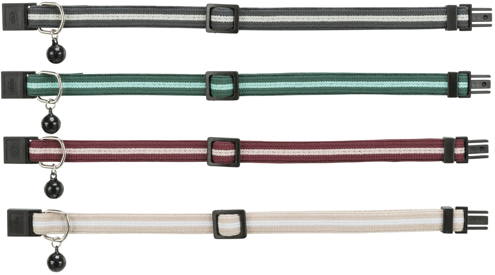 Petshop - Zgarda Pentru Pisici, Elastica, Cu Clopotel, Diverse Culori