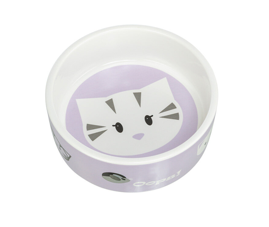 Castron Ceramic Mimi, Pentru Pisici, 0.3 l/ 12 cm, Diverse Culori [1]