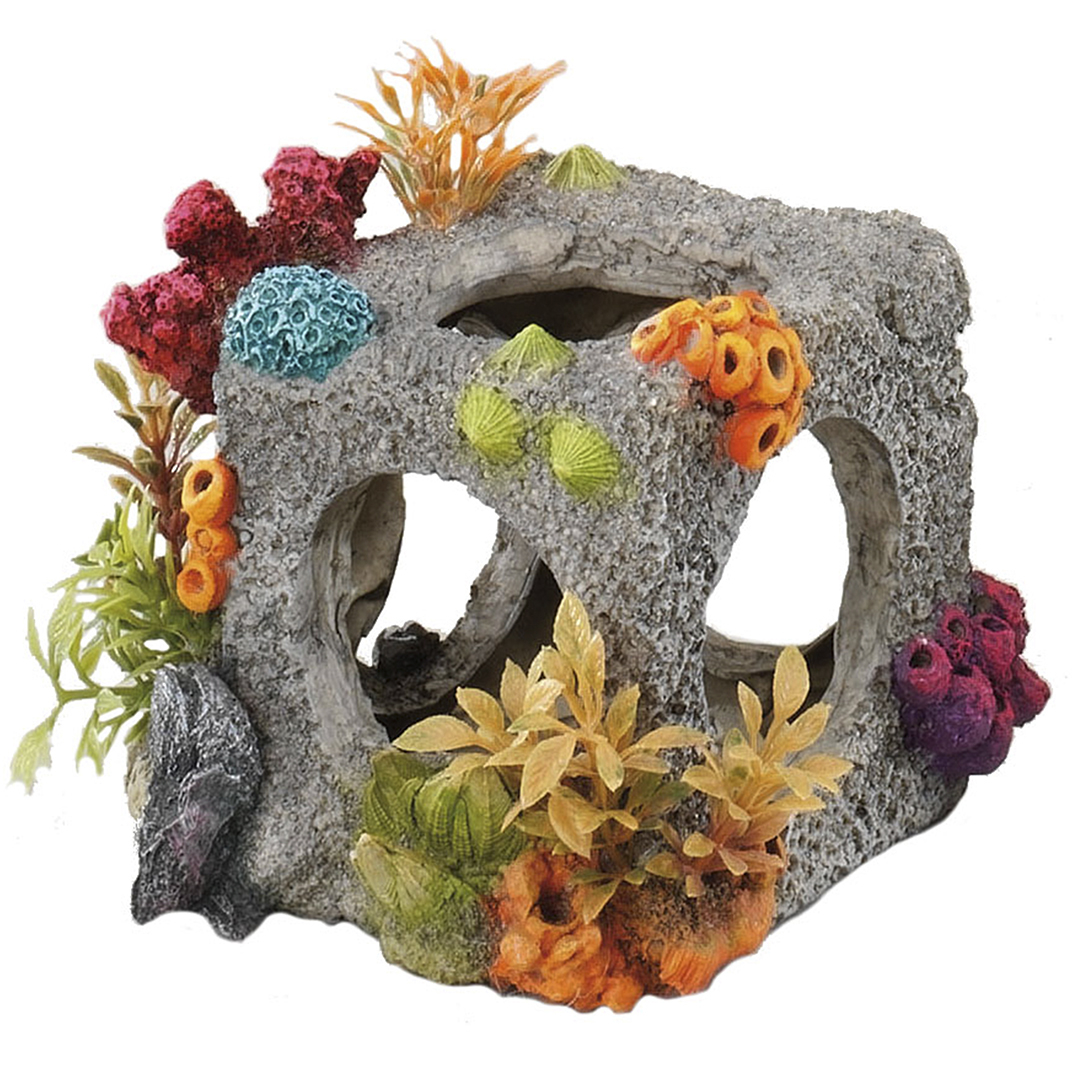 Decoruri si plante artificiale acvarii - Decor Cub Habitat, SM: 12 x 11 x 11 cm