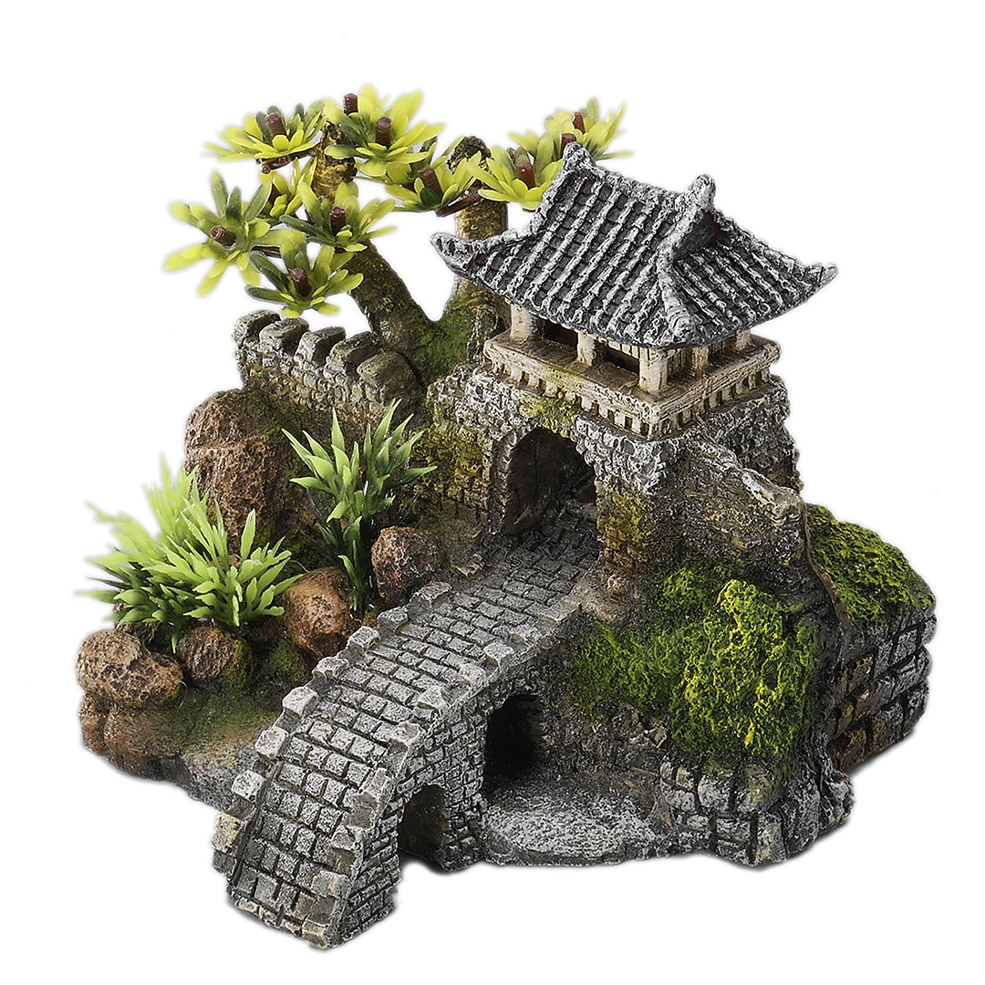 Acvaristica si teraristica - Decor Pod cu Plante, 15.7 x 13.5 x 11.5 cm