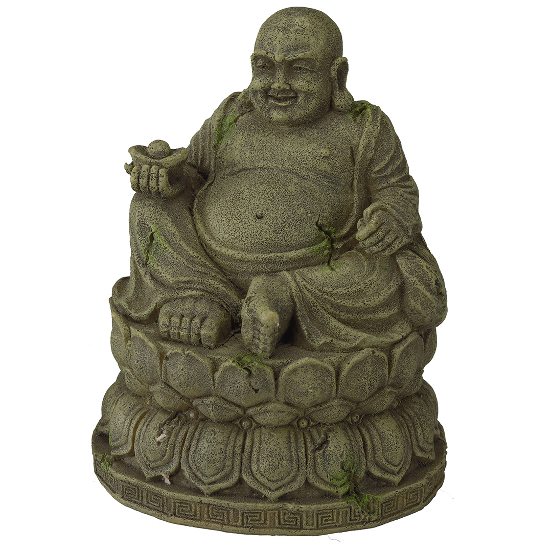 Acvaristica si teraristica - Decor Bayon Buddha, M: 9.5 x 9.5 x 12.5 cm