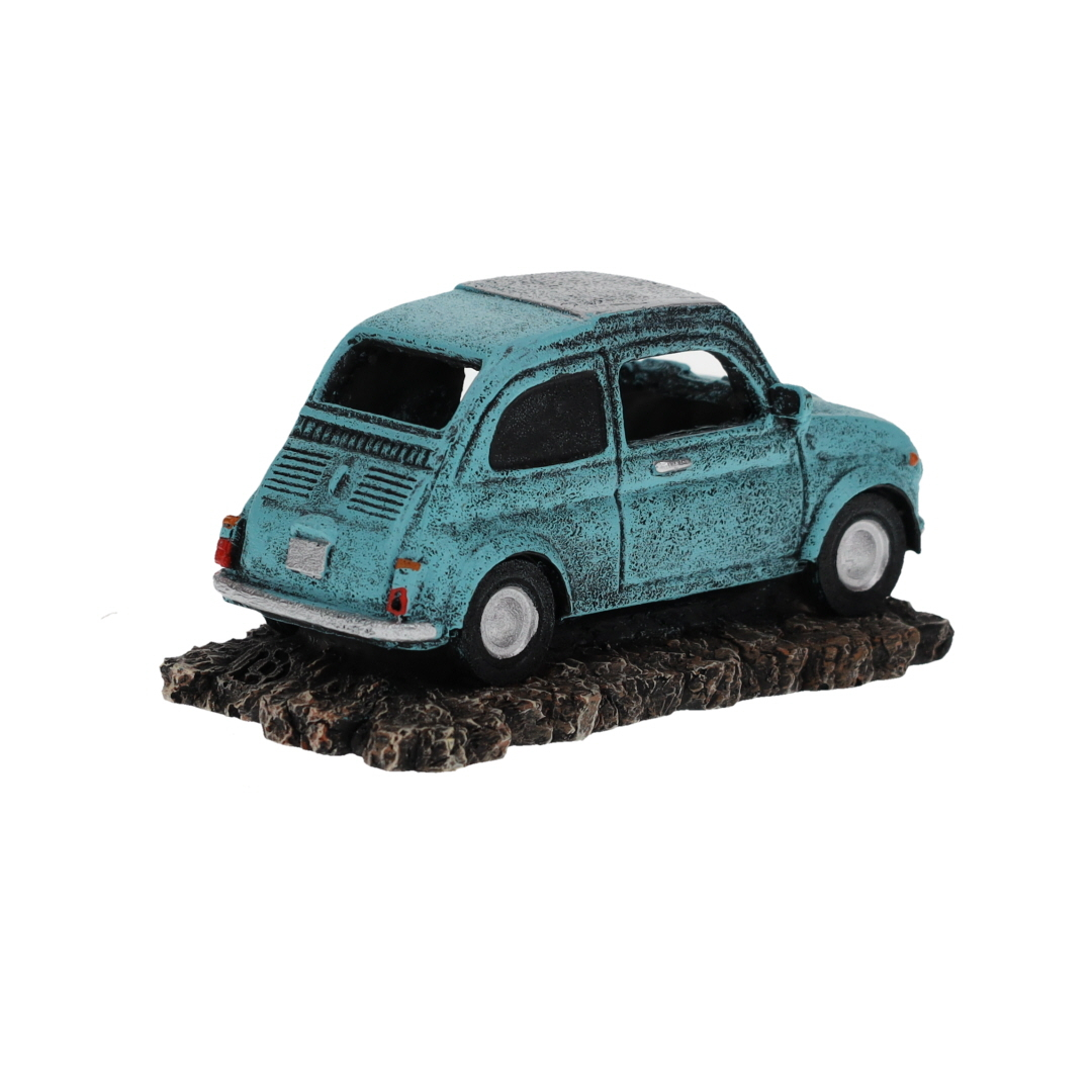Decoruri si plante artificiale acvarii - Decor Masina Clasica Italiana, Albastru, 12 x 6.5 x 5.5 cm
