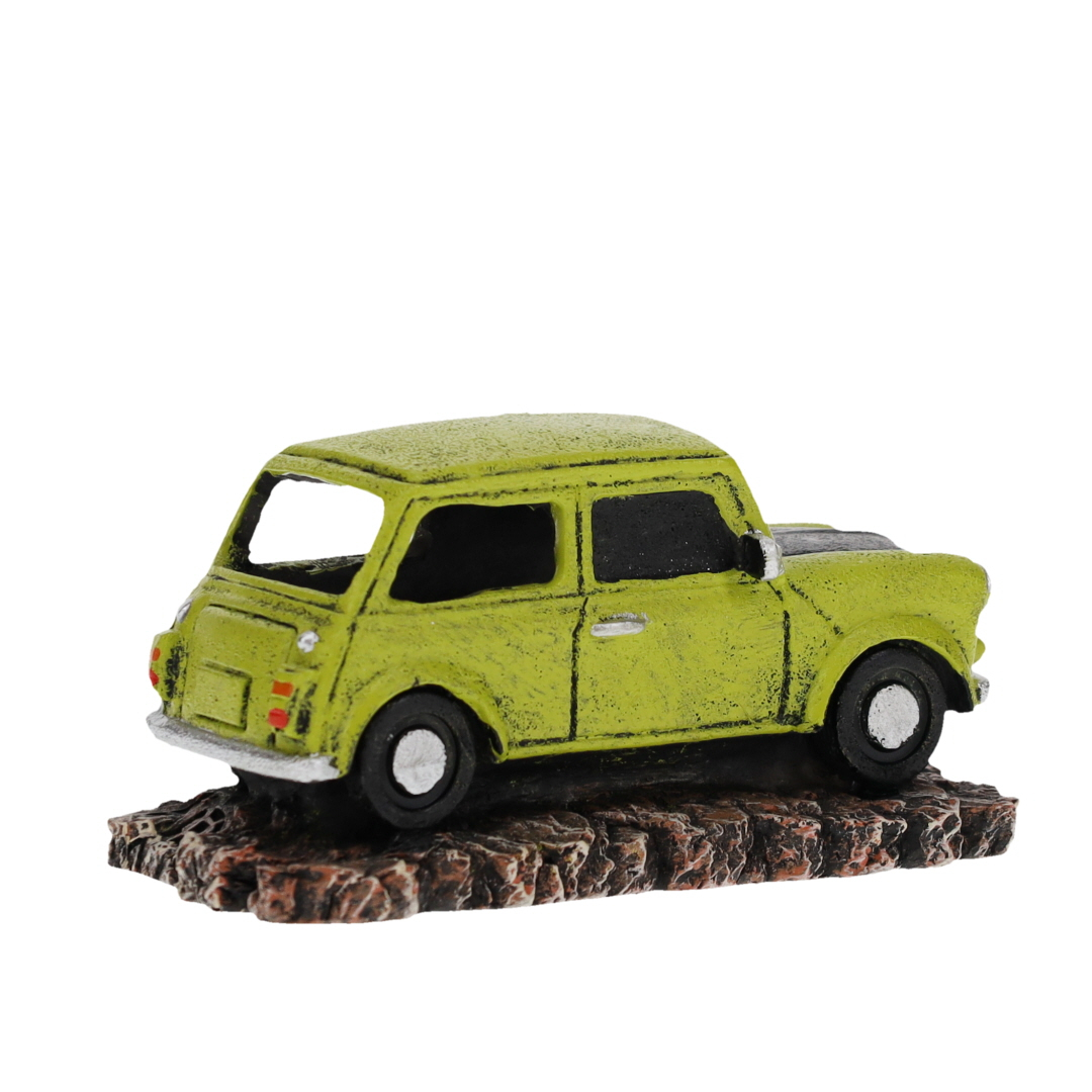 Decoruri si plante artificiale acvarii - Decor Masina Clasica Britanica, Verde, 12 x 6.5 x 5.5 cm