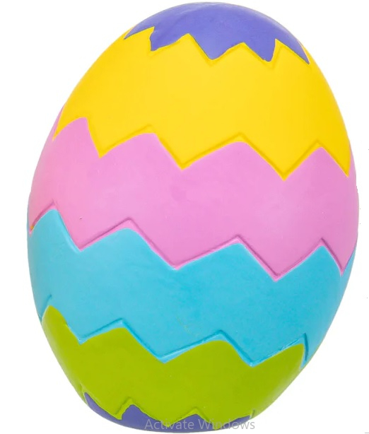 Petshop - Jucarie Pentru Caini, Ou Colorat, Latex, 8 cm