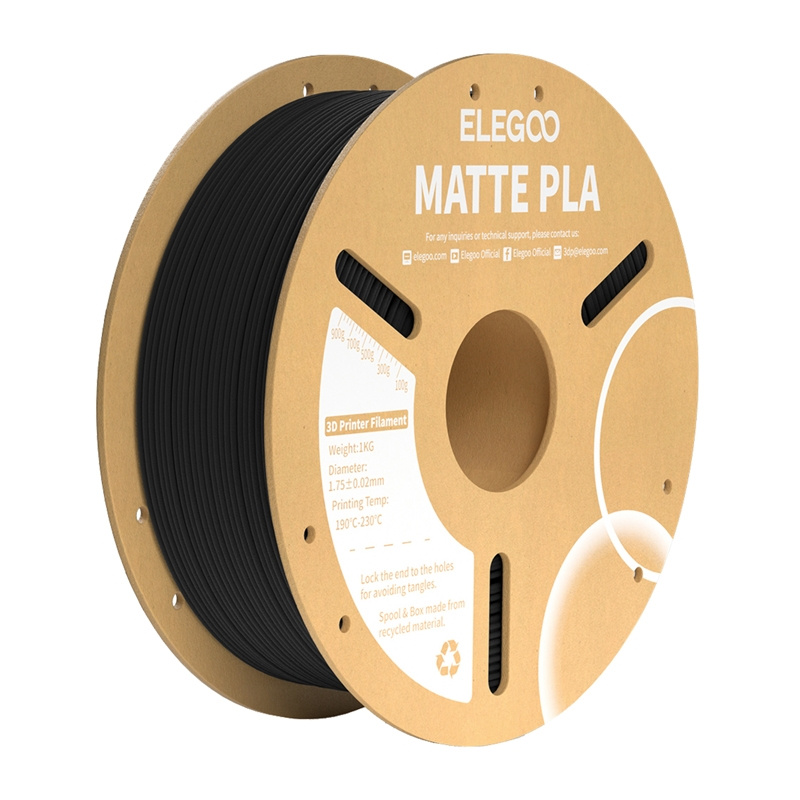 Consumabile & Accesorii Imprimante 3D - Filament PLA mat ELEGOO (negru)
