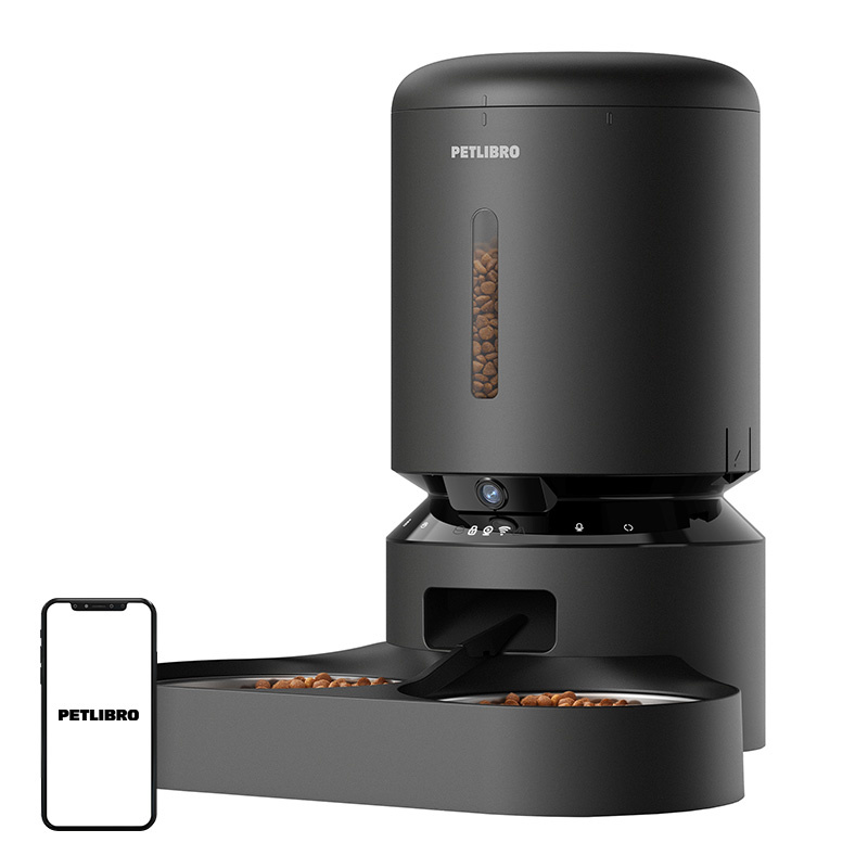 Petshop - Distribuitor de hrana inteligent Petlibro Granary cu camera si bol dublu, 5L