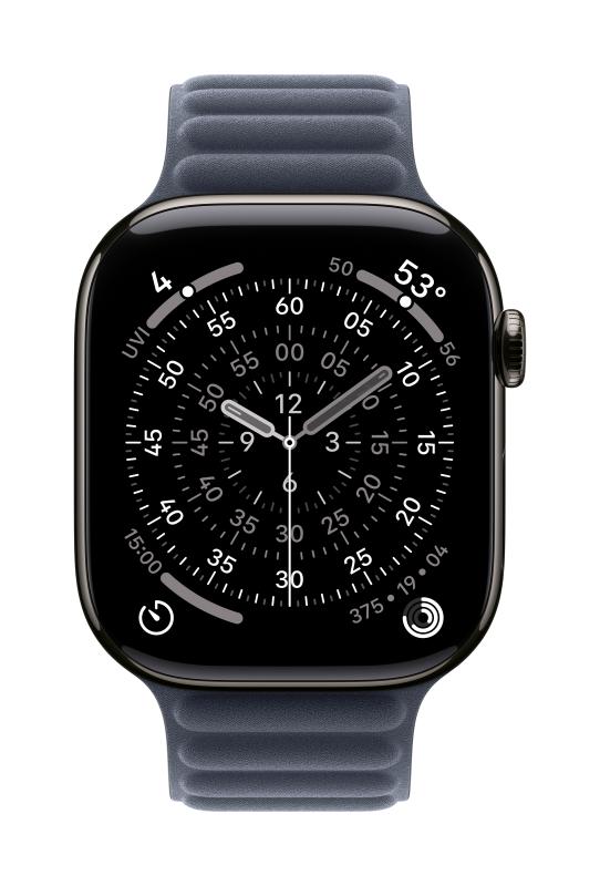 Laptop, Tablete & Telefoane - Curea pentru Apple Watch 46mm, MAGNETIC LINK NAVY M/L