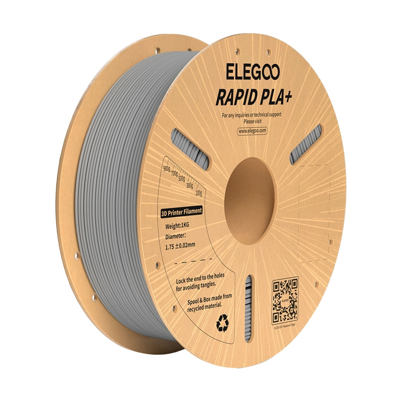 PC, Periferice & Software - ELEGOO Rapid PLA+ Filament (gri)