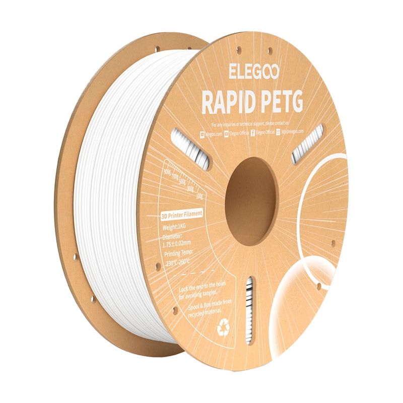 PC, Periferice & Software - ELEGOO Rapid PETG Filament (alb)