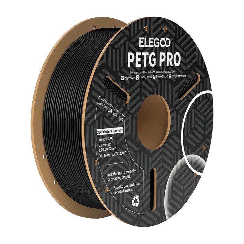 Consumabile & Accesorii Imprimante 3D - ELEGOO PETG Pro Filament (negru)