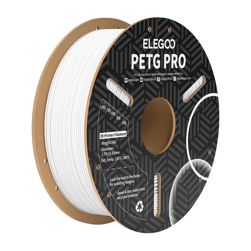 Consumabile & Accesorii Imprimante 3D - ELEGOO PETG Pro Filament (alb)