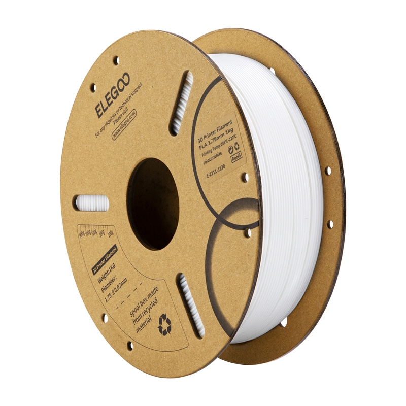 PC, Periferice & Software - ELEGOO PLA Filament (alb)