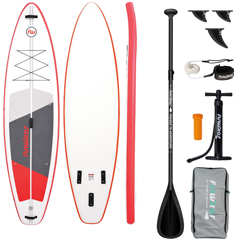 Sport & Aer liber - Placa de paddleboard FunWater SUP SUPFW69C 3,35m (rosu-alba)