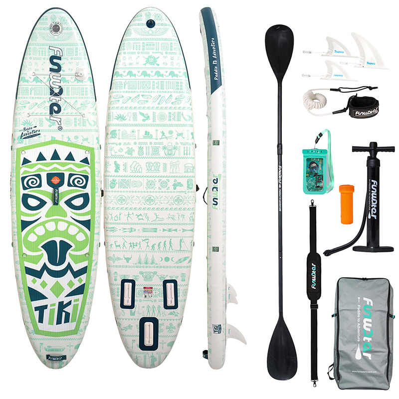 Sport & Aer liber - Placa de paddleboard FunWater SUP SUPFW05D Tiki 3,2m (verde)