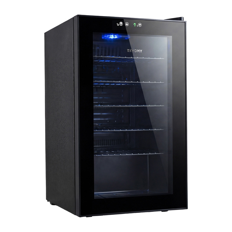Electrocasnice bucatarie - Euhomy BR001-89 Frigider pentru expunerea bauturilor, 70 l (negru)