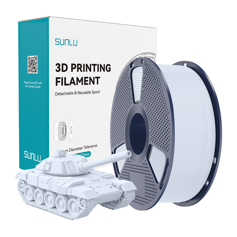 Consumabile & Accesorii Imprimante 3D - Filament alb de mare viteza Sunlu PLA+