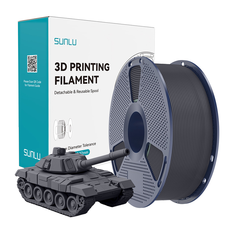 Consumabile & Accesorii Imprimante 3D - Filament Sunlu PLA+ de mare viteza, gri