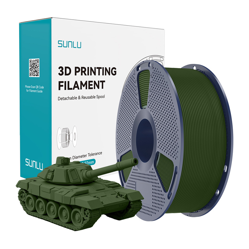 Consumabile & Accesorii Imprimante 3D - Filament Sunlu PLA+ de mare viteza, culoare maslin