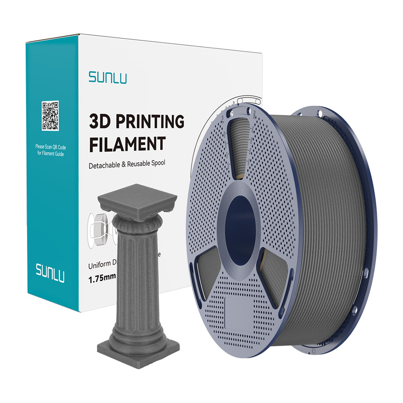 Consumabile & Accesorii Imprimante 3D - Filament Sunlu PLA High-Speed Marble Szary Beton