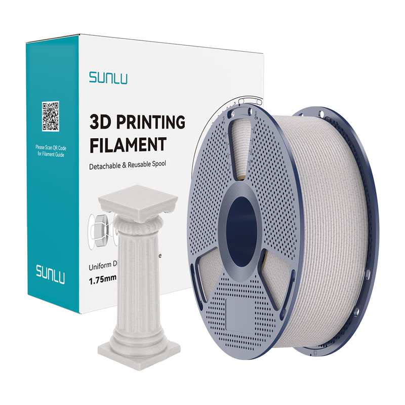 Consumabile & Accesorii Imprimante 3D - Filament de marmura Sunlu PLA de mare viteza (gri deschis)