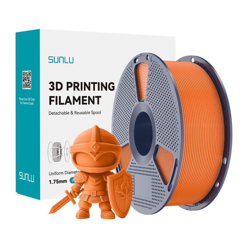 Consumabile & Accesorii Imprimante 3D - Filament Sunlu PLA+ (Portocaliu stralucitor)
