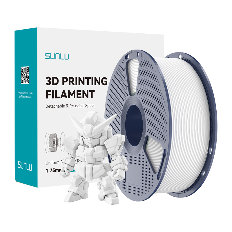 Consumabile & Accesorii Imprimante 3D - Filament Sunlu PLA+ 2.0 (alb)