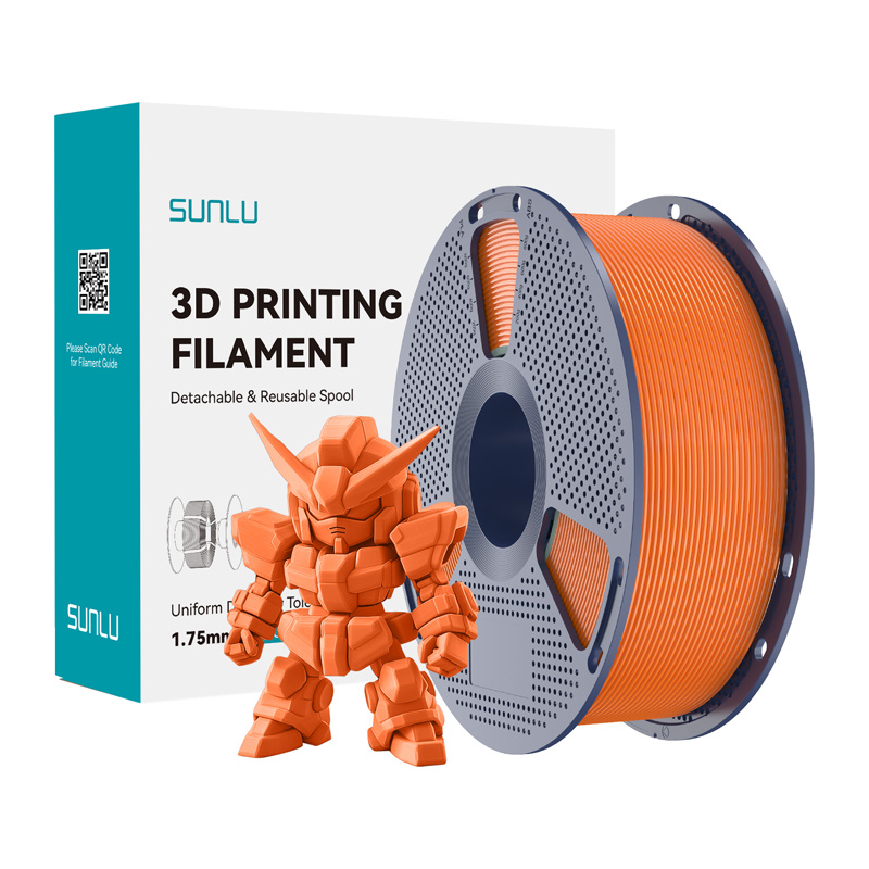 Consumabile & Accesorii Imprimante 3D - Filament Sunlu PLA+ 2.0 (Portocaliu stralucitor)