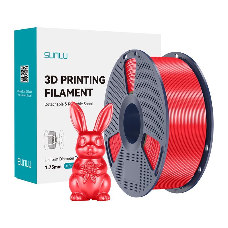 Consumabile & Accesorii Imprimante 3D - Filament de matase Sunlu PLA+ (rosu)