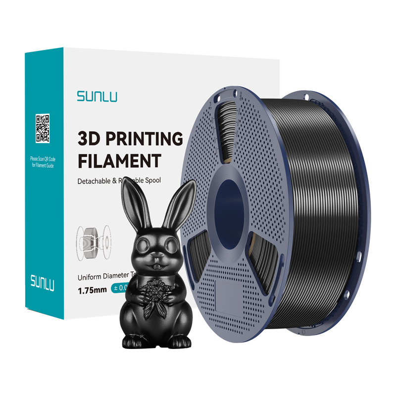 Consumabile & Accesorii Imprimante 3D - Filament de matase Sunlu PLA+ (negru)