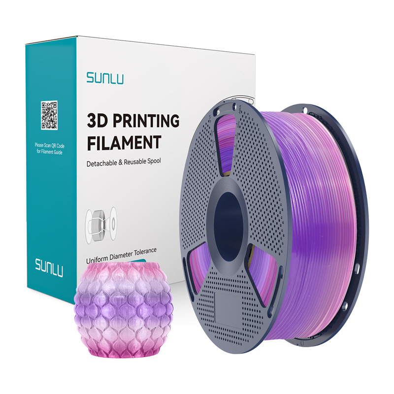 Consumabile & Accesorii Imprimante 3D - Filament Sunlu PLA transparent (Rainbow) 03