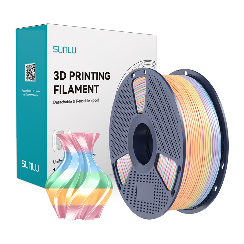 Consumabile & Accesorii Imprimante 3D - Filament de matase Sunlu PLA+ (Rainbow) 04