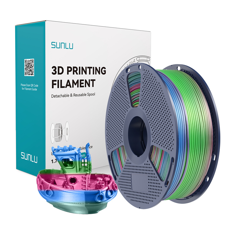 Consumabile & Accesorii Imprimante 3D - Filament de matase Sunlu PLA+ (Rainbow) 06