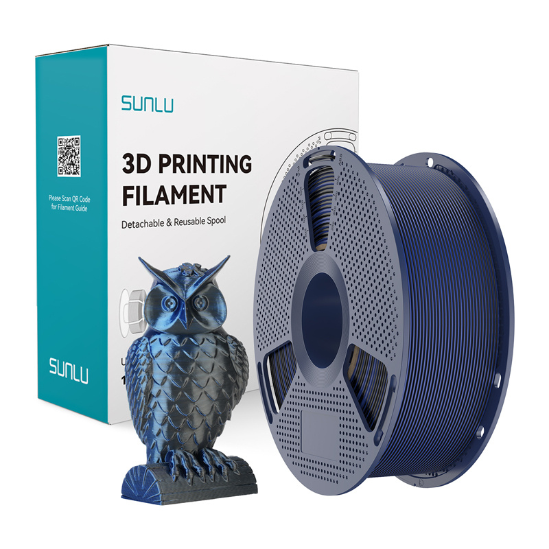 Consumabile & Accesorii Imprimante 3D - Filament Sunlu PLA+ Silk in doua culori (negru si albastru)