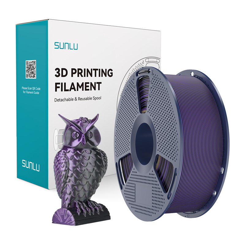 Consumabile & Accesorii Imprimante 3D - Filament Sunlu PLA+ Silk in doua culori (negru si violet)