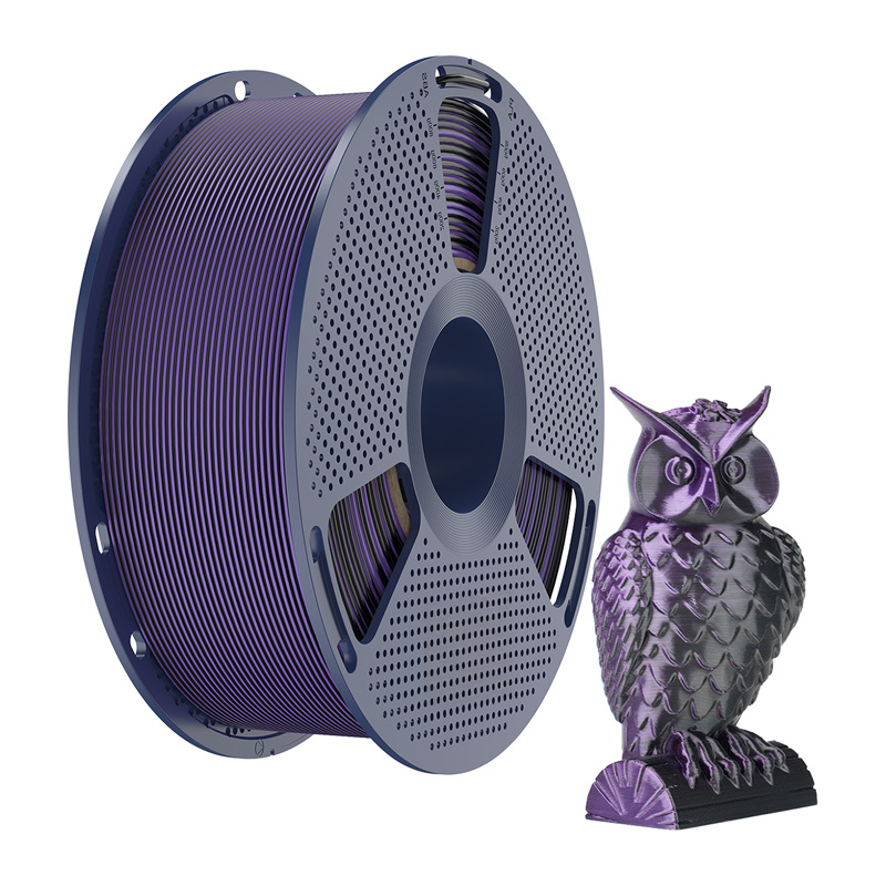 Filament Sunlu PLA+ Silk in doua culori (negru si violet) [1]