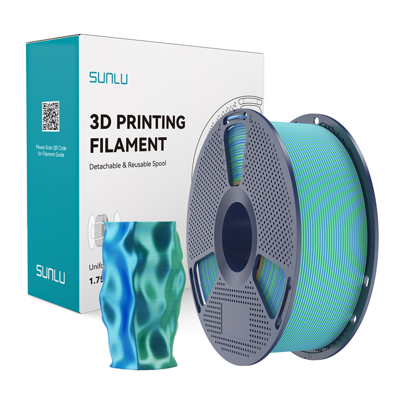 Consumabile & Accesorii Imprimante 3D - Filament Sunlu PLA+ Silk in doua culori (albastru-verde)