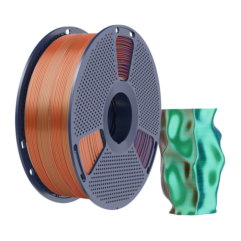 Filament Sunlu PLA+ Silk tricolor (portocaliu, albastru si verde) [1]