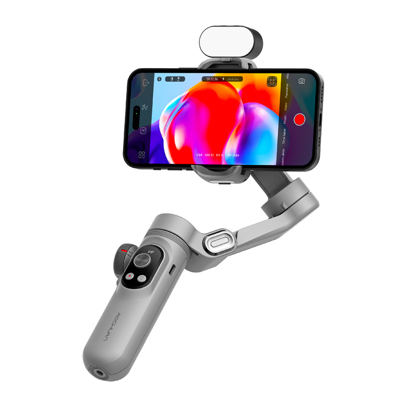 Gimbal AOCHUAN X Pro cu iluminare RGB (gri) [2]