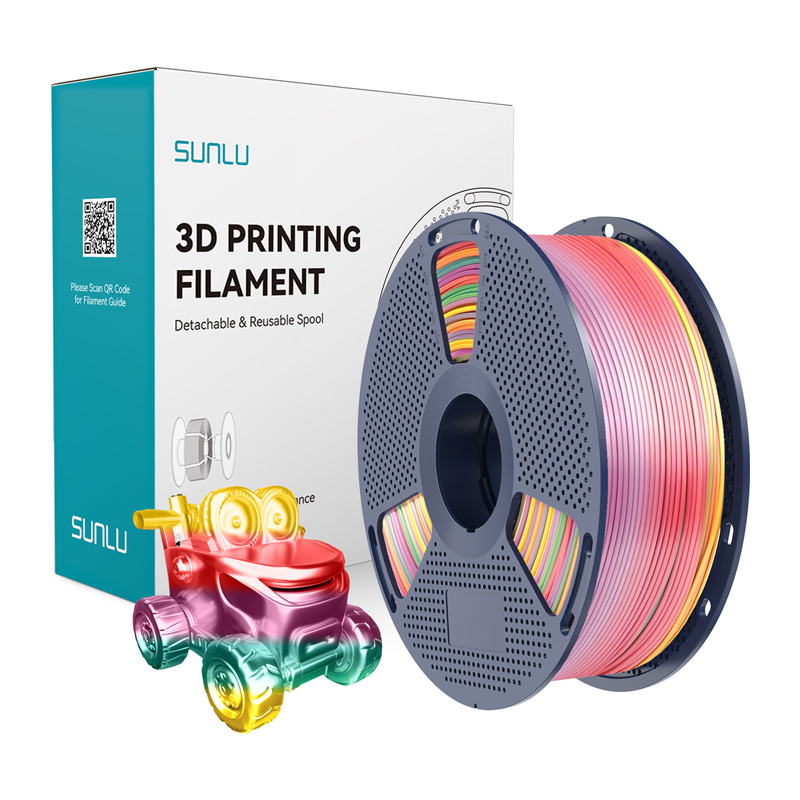 Consumabile & Accesorii Imprimante 3D - Filament de matase Sunlu PLA+ (Rainbow 01)