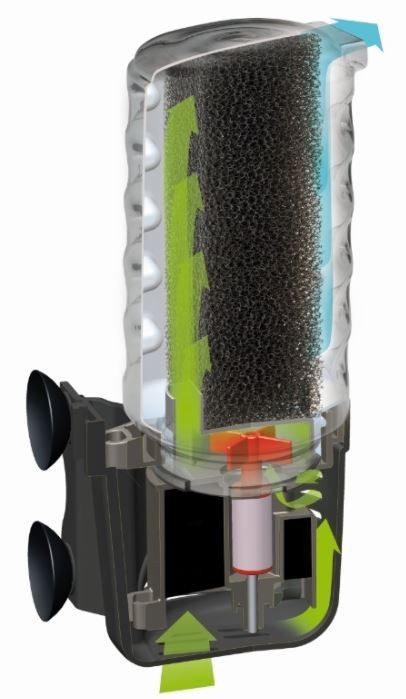 Filtru Intern Pentru Acvariu, ASAP 300l/h, 4.2W, Pana La 100l, Negru [1]